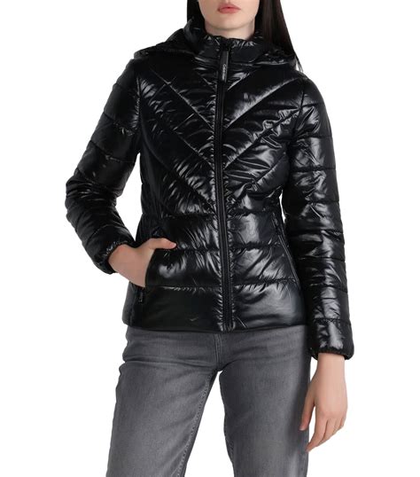 chamarra negra calvin klein mujer